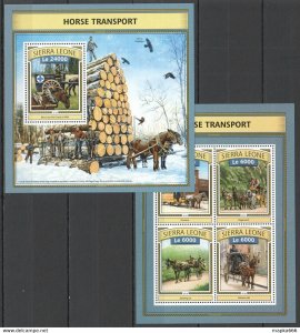 2016 Sierra Leone Transport History Horse Transport Kb+Bl ** Stamps St459