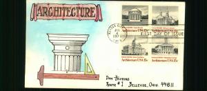 #1782a American Architecture Block of 4  - Splendid HERMA...