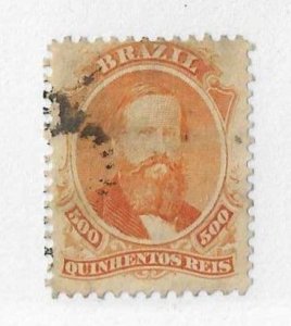 Brazil Sc #60  500r orange used FVF