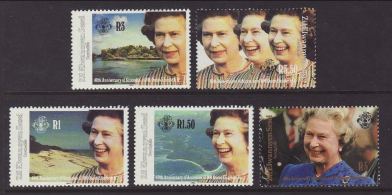 Seychelles Zil Elwannyen Sesel 183-187 Queen Elizabeth II MNH VF