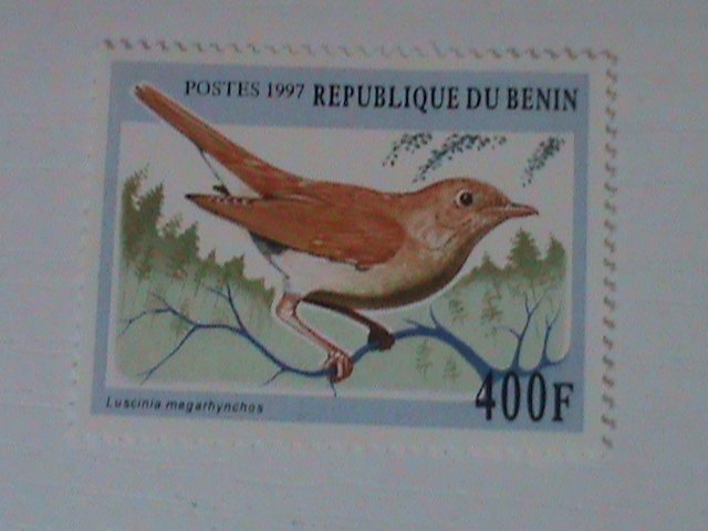​BENIN-1997-COLORFUL-BEAUTIFUL-LOVELY BIRD-MNH -VF-LAST ONE-HARD TO FIND