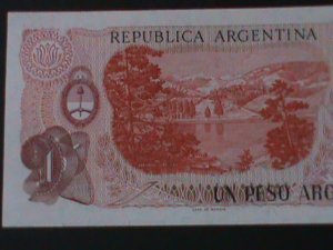 ​ARGENTINA-1973 CENTRAL BANK-$1 PESO-UN-CIRCULATED-VERY FINE-51 YEARS OLD