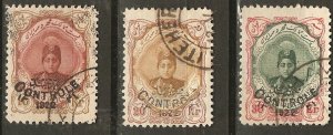 Iran Persia 600-02 SG 570-72 Used F/VF 1922 SCV $72.00