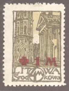 Cent. Lithuania, Scott #B14, MH