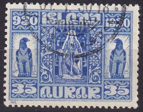 Iceland #160 F-VF Used CV $15.00 (Z8003)