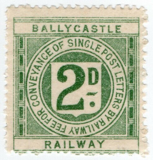 (I.B) Ballycastle Railway : Letter Stamp 2d