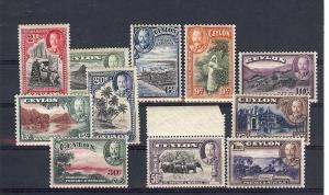 Ceylon, 264-74, Various Scenes Singles,**MNH**