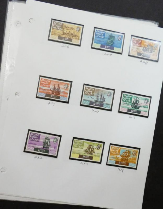 EDW1949SELL : BR. VIRGIN ISL Nice all VFMNH collection of all Cplt sets Cat $105