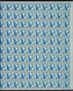 U.S. #C48 4 CENT BLUE EAGLE IN FLIGHT FULL SHEET MINT, NH