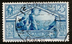 1930 Italy Sc #254 Birth of Virgil Poet Anchises and Sailor Aeneid - Used Cv$12