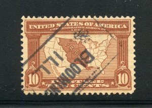 UNITED STATES SCOTT #327 10c LOUISIANA PURCHASE F/VF USED--SCOTT $27.50