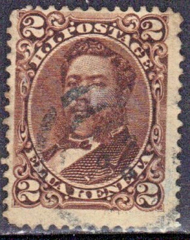 ROSS1374: HAWAII SCOTT# 35  2c 1875   KING