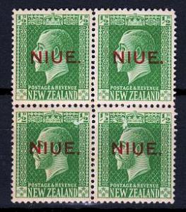 Niue - 1917 KGV overprinted 1/2p Sc# 21 - MLH (9626)