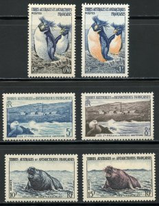 FSAT Scott 2-7 - 1956 New Amsterdam/Penguins/Elephant Seal - SCV $28.70