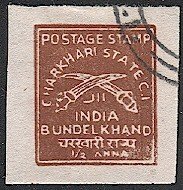 INDIAN STATES - Charkhari  1940 Sc 23A  1/2a Used VF, CV $37, BIN $17