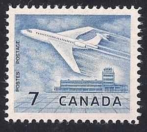 Canada #414 7 cent Jet at Ottawa A mint OG NH EGRADED VF 83