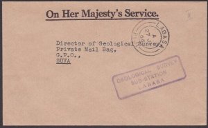 FIJI 1966 OHMS cover ex LABASA - Geological Survey..........................Y738