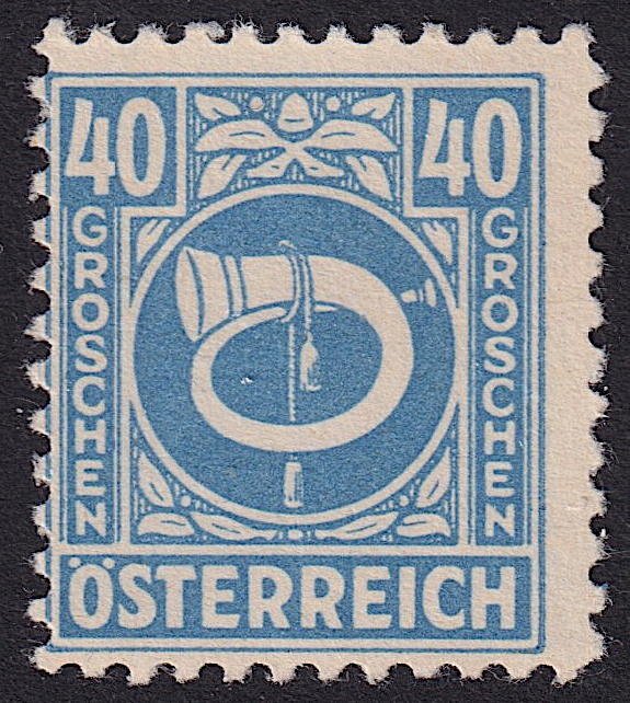 Austria - 1945 - Scott #4N13 - MH - Post Horn - A.M.G. Issue