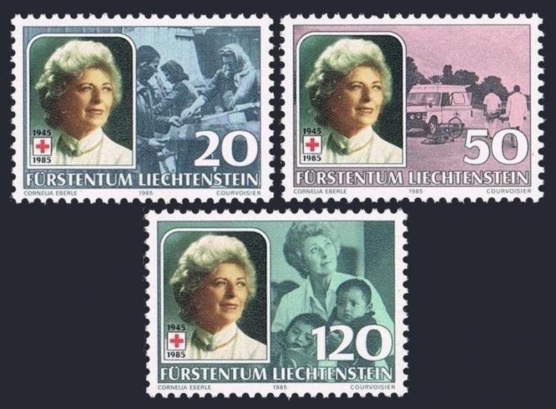 Liechtenstein 813-815,MNH.Michel 875-877. National Red Cross,1985.Princess Gira.