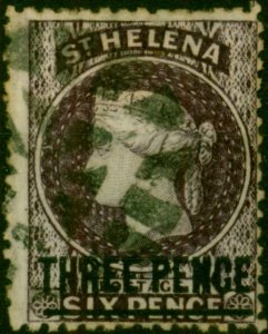St Helena 1873 3d Deep Dull Purple SG12 Type A Fine Used (2)