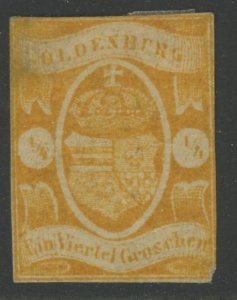 Oldenburg 9 (*) unused no gum, thiin (2306B 1037)