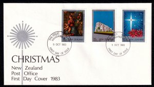 New Zealand 1983 Christmas First Day Cover FDC SC 788-790