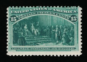 VERY AFFORDABLE GENUINE SCOTT #238 MINT OG NH 1893 15¢ COLUMBIAN EXPO  #11578