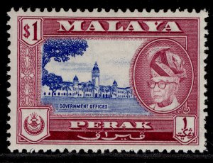 MALAYSIA - Perak QEII SG159, $1 ultramarine & reddish purple, M MINT.