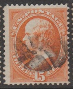 U.S. Scott #163 Webster Stamp - Fancy Cancel - Used Single - IND