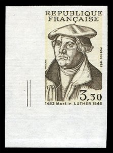 France, 1950-Present #1859 (Ceres 2258) Cat€40, 1983 Martin Luther, imperf....