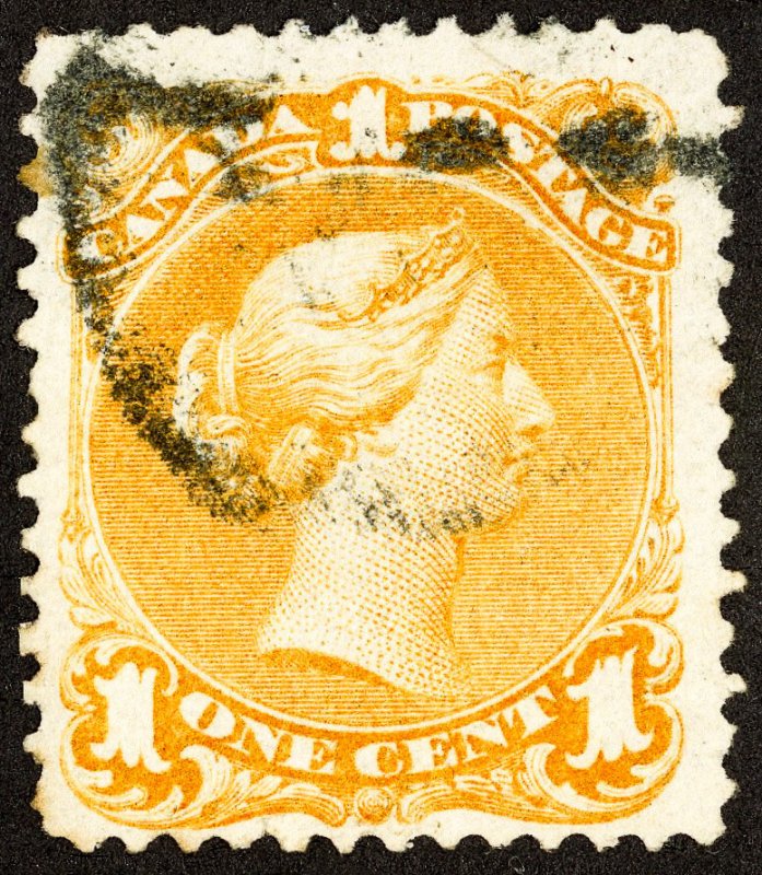 Canada Stamps # 23 Used VF Light Cancel Scott Value $250.00