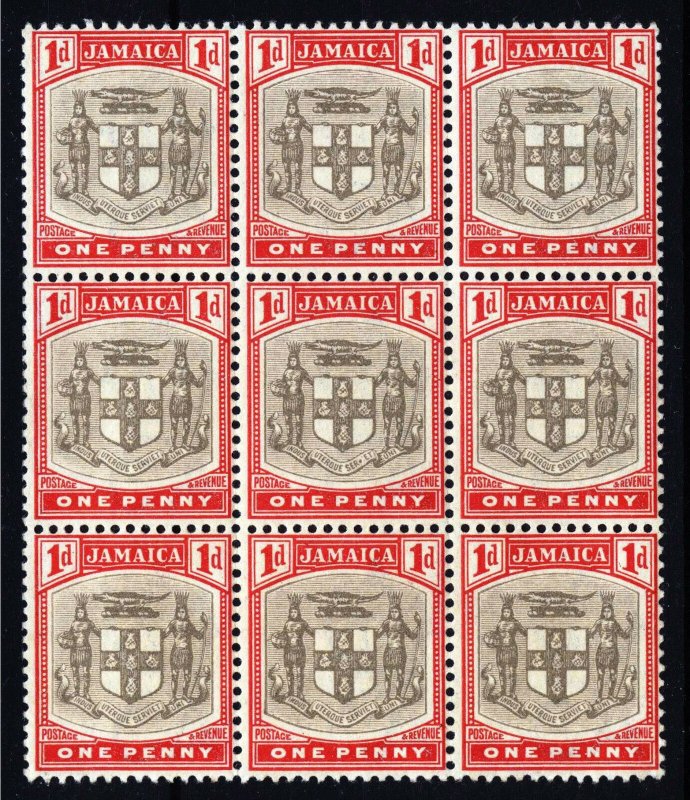 Jamaica 1903 1d Grey&Carmine SERET ERROR SG 34a, Sc 34b, UMM/MNH Cat £55+($72)