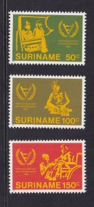 Surinam   #580-582  MNH  1981 year of the disabled
