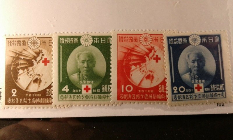 Japan #295-8 mint hinged e21.1 12642