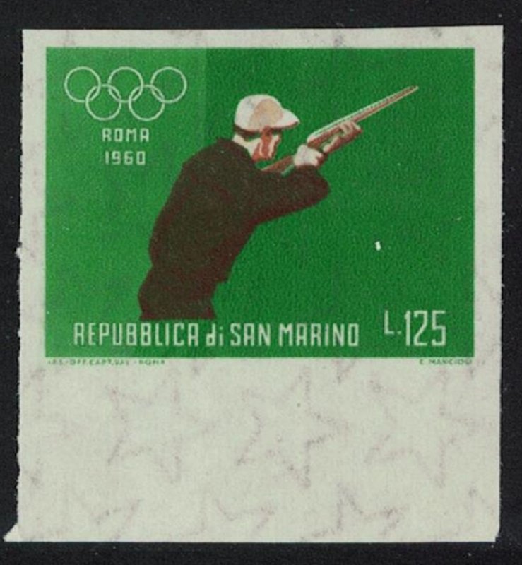 San Marino Shooting Olympic Games 1960 Imperf SG#MS616-5 MI#679 CV£3.25