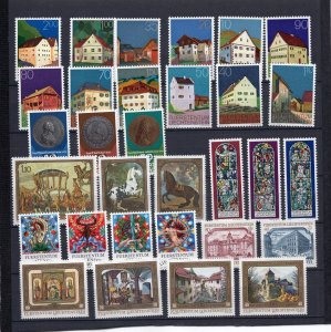 LIECHTENSTEIN 1978 COMPLETE YEAR SET OF 31 STAMPS MNH