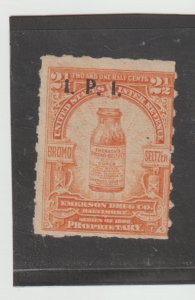 Scott #RS283 Precancel 1P1 Private Die Medicine Emerson Drug Hyphen Perf 7