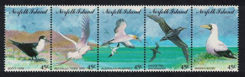 Norfolk Tern Tropic bird Gannet Shearwater Booby Sea Birds 5v Strip SG#575-579