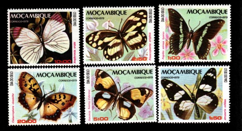 Mozambique # 668-673 Mint Butterflies x!