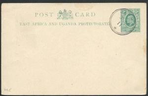 EAST AFRICA KUT 1911 EVII 3c postcard JINJA cds............................58490