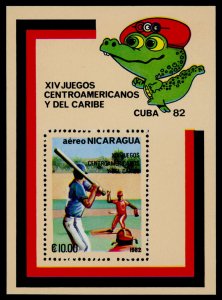 Nicaragua C1010 MNH Sports, Baseball