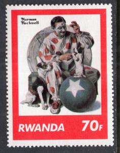 Rwanda 1034 Norman Rockwell MNH VF