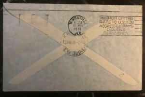 1939 Kavieng New Guinea First Day Cover FDC To London England Sg#213-16 Bulolo