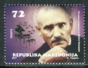 162 - MACEDONIA 2017 - Arturo Toscanini - Italian Conductor - Musics - MNH Set