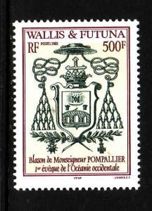 Wallis & Futuna-Sc#550-unused NH set-Arms of Bishop Pompallier-2002-