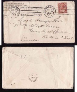 South Africa cover #14289-Johannesburg Dec 8 1920-to Canada-B/S Woodlawn, Ont