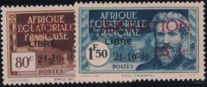 French Equatorial Africa 1944 SC B12-B13 LH