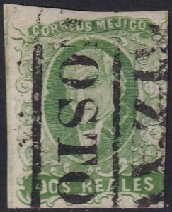 Mexico 1856 Sc 3 used darker green