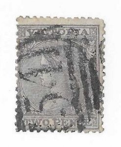 Victoria Sc #54  2p violet  used  with '54'  duplex cancel  FVF