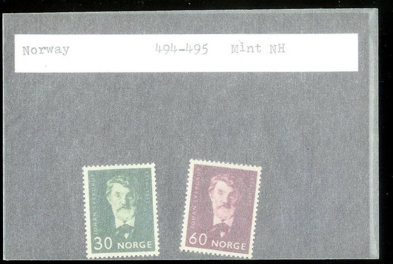 NORWAY Sc#494-495 MINT NEVER HINGED Complete Set